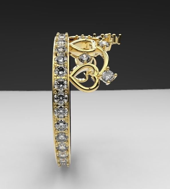 Princess ring 3D print model_6