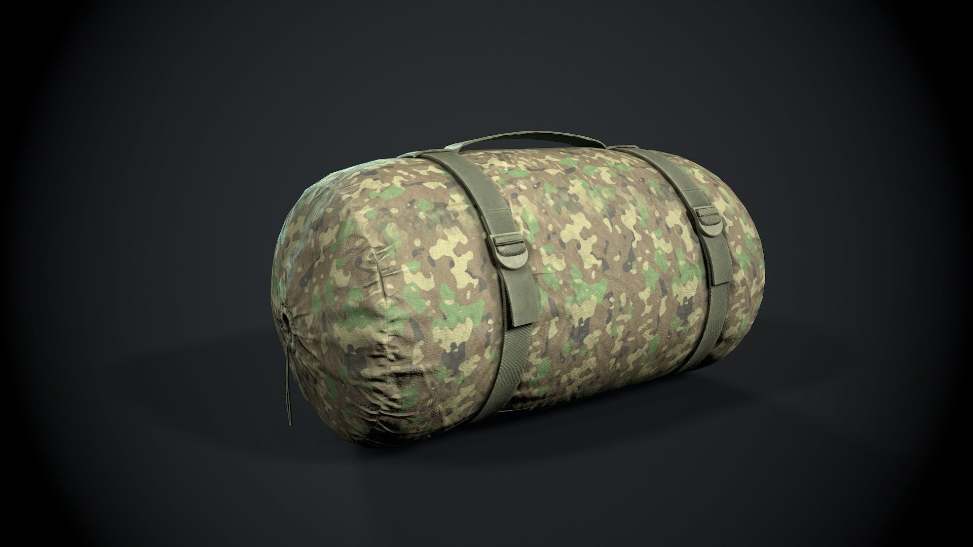 Sleeping bag 2 color options Low-poly 3D model_2