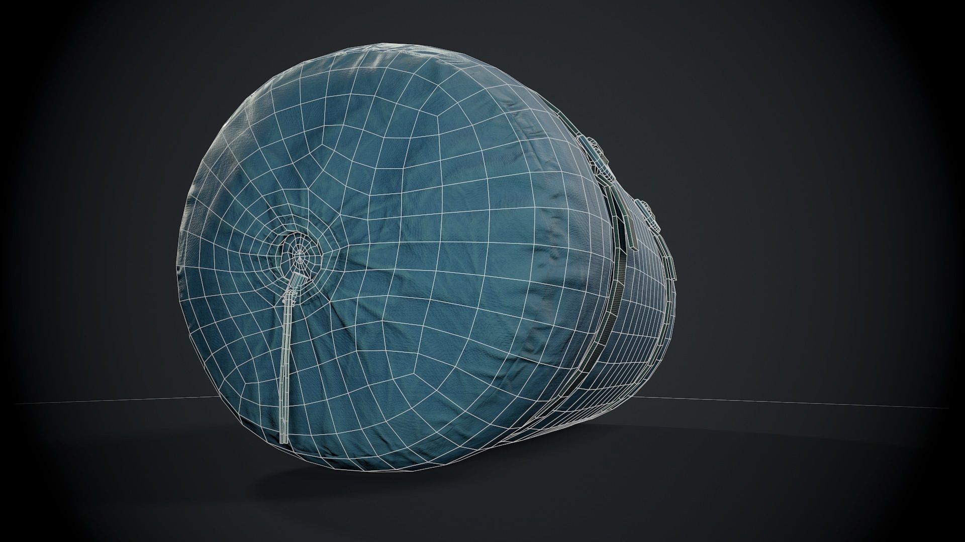 Sleeping bag 2 color options Low-poly 3D model_21