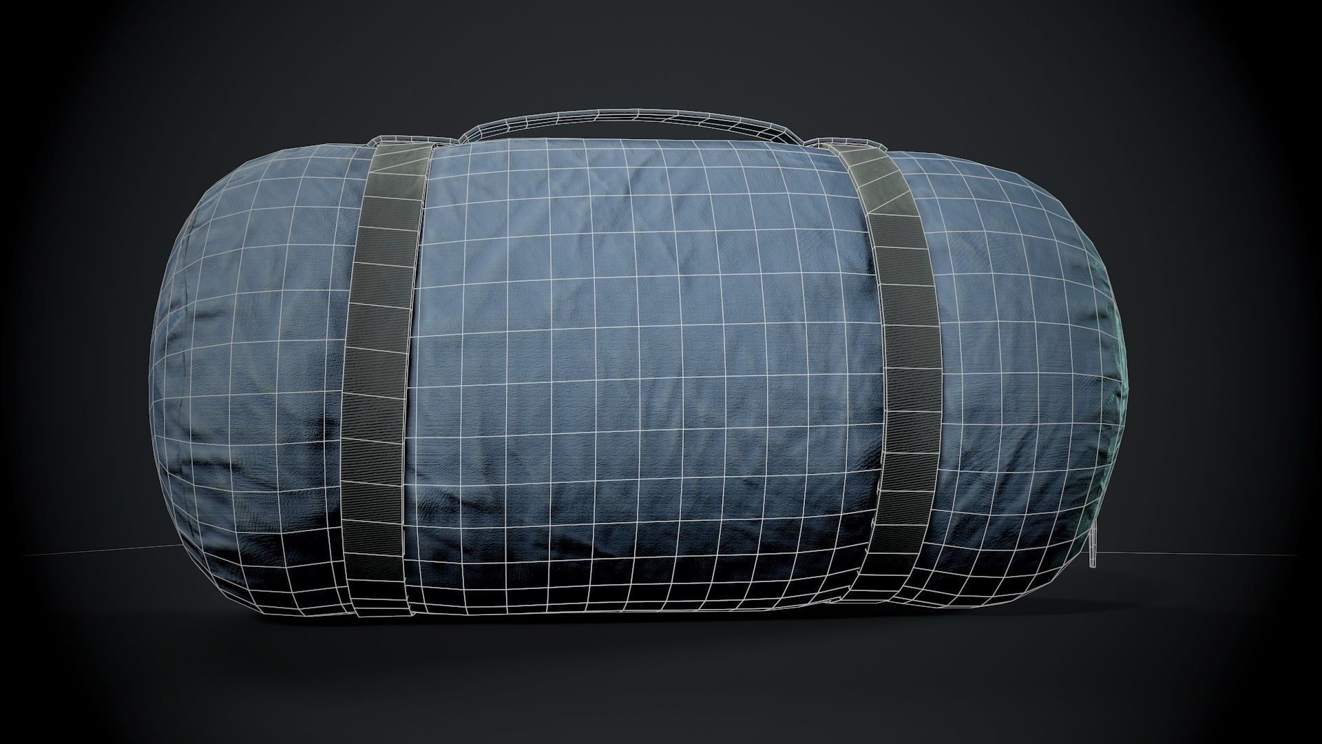 Sleeping bag 2 color options Low-poly 3D model_20