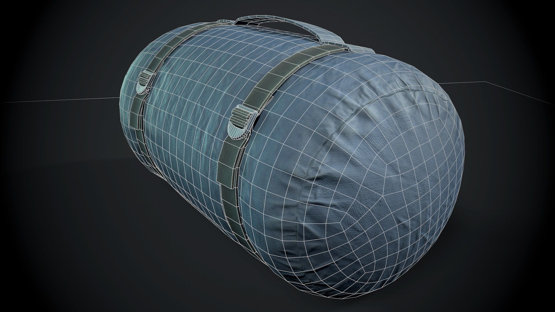 Sleeping bag 2 color options Low-poly 3D model_17