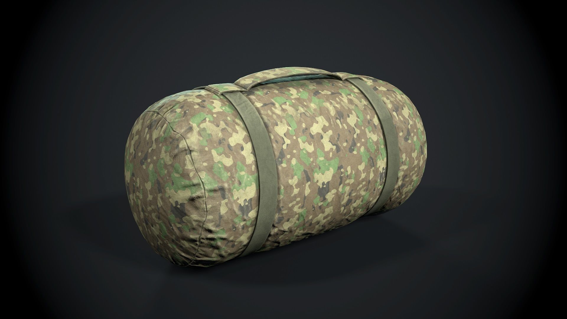 Sleeping bag 2 color options Low-poly 3D model_7
