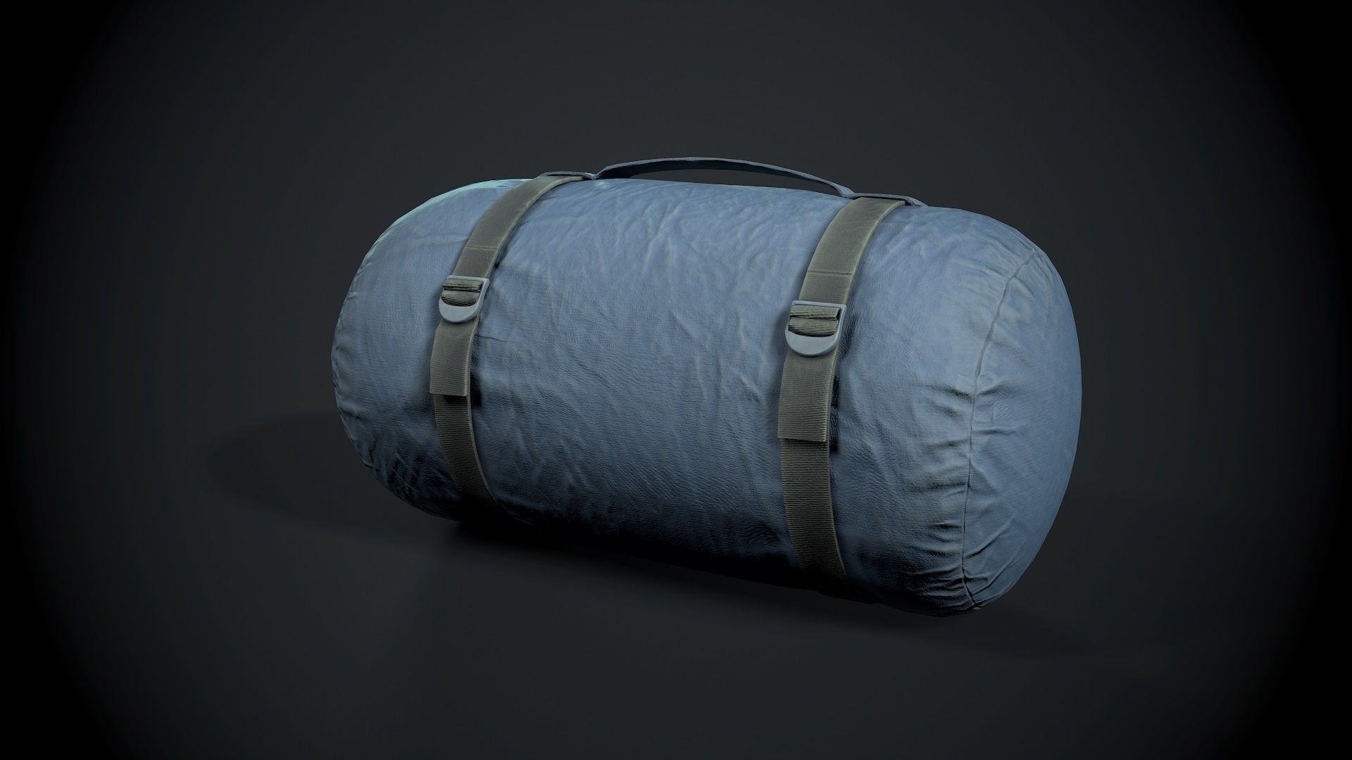 Sleeping bag 2 color options Low-poly 3D model_4