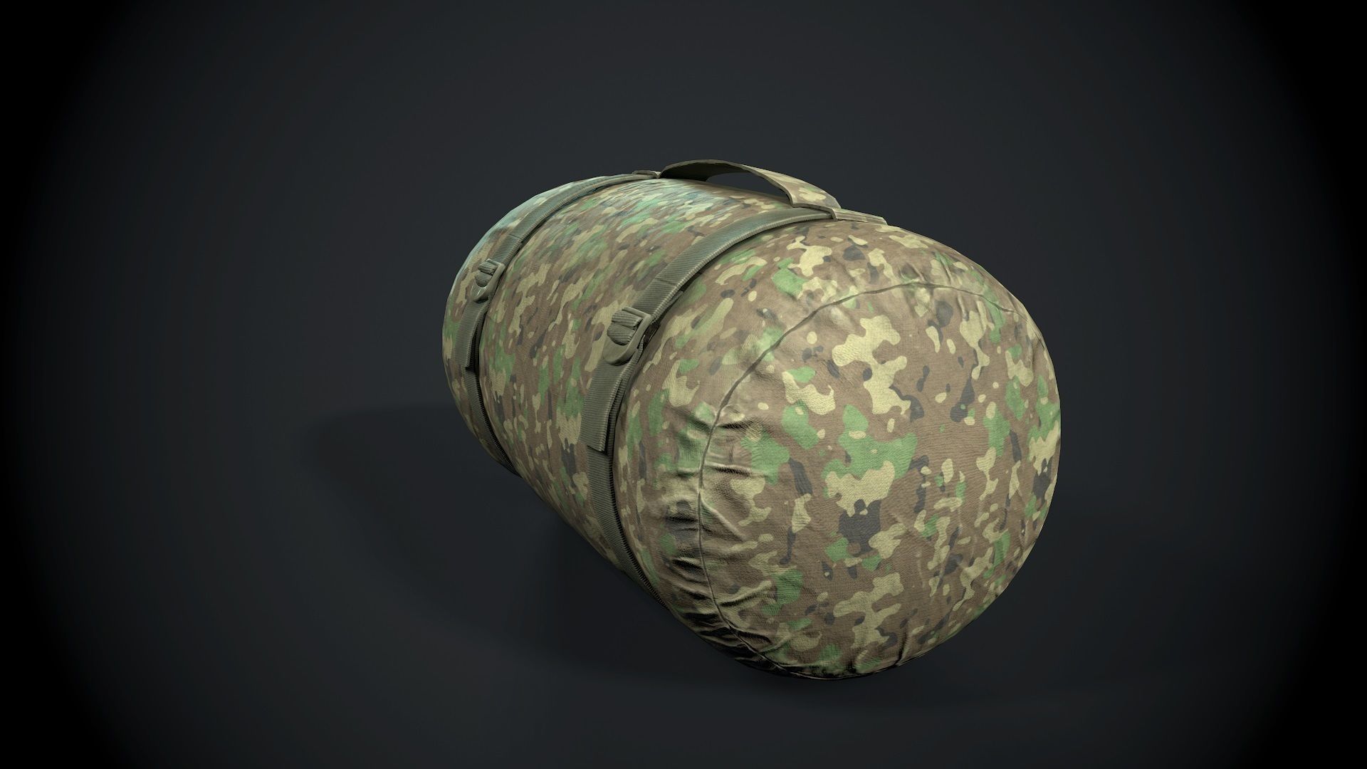 Sleeping bag 2 color options Low-poly 3D model_5