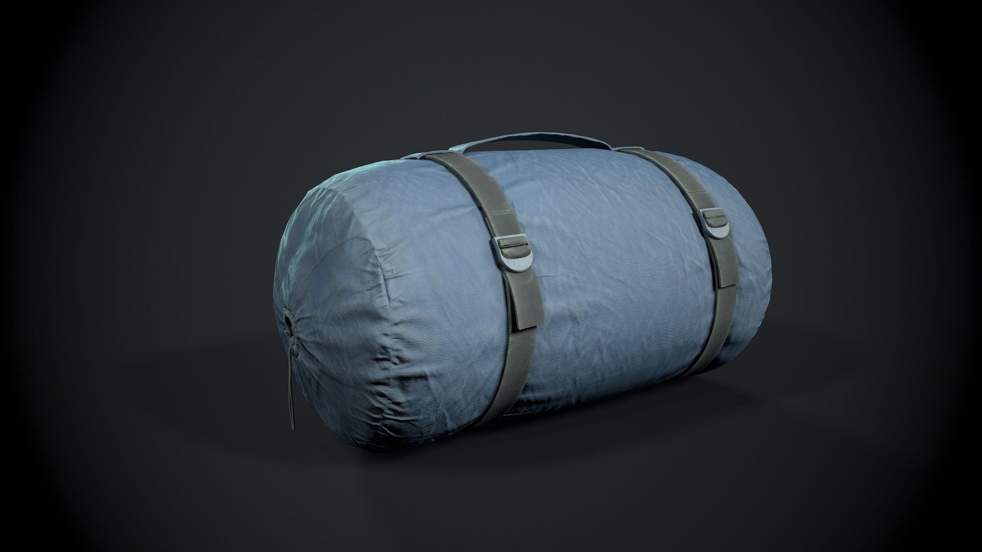 Sleeping bag 2 color options Low-poly 3D model_1