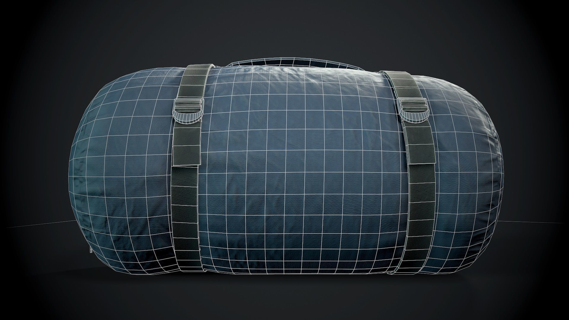 Sleeping bag 2 color options Low-poly 3D model_18
