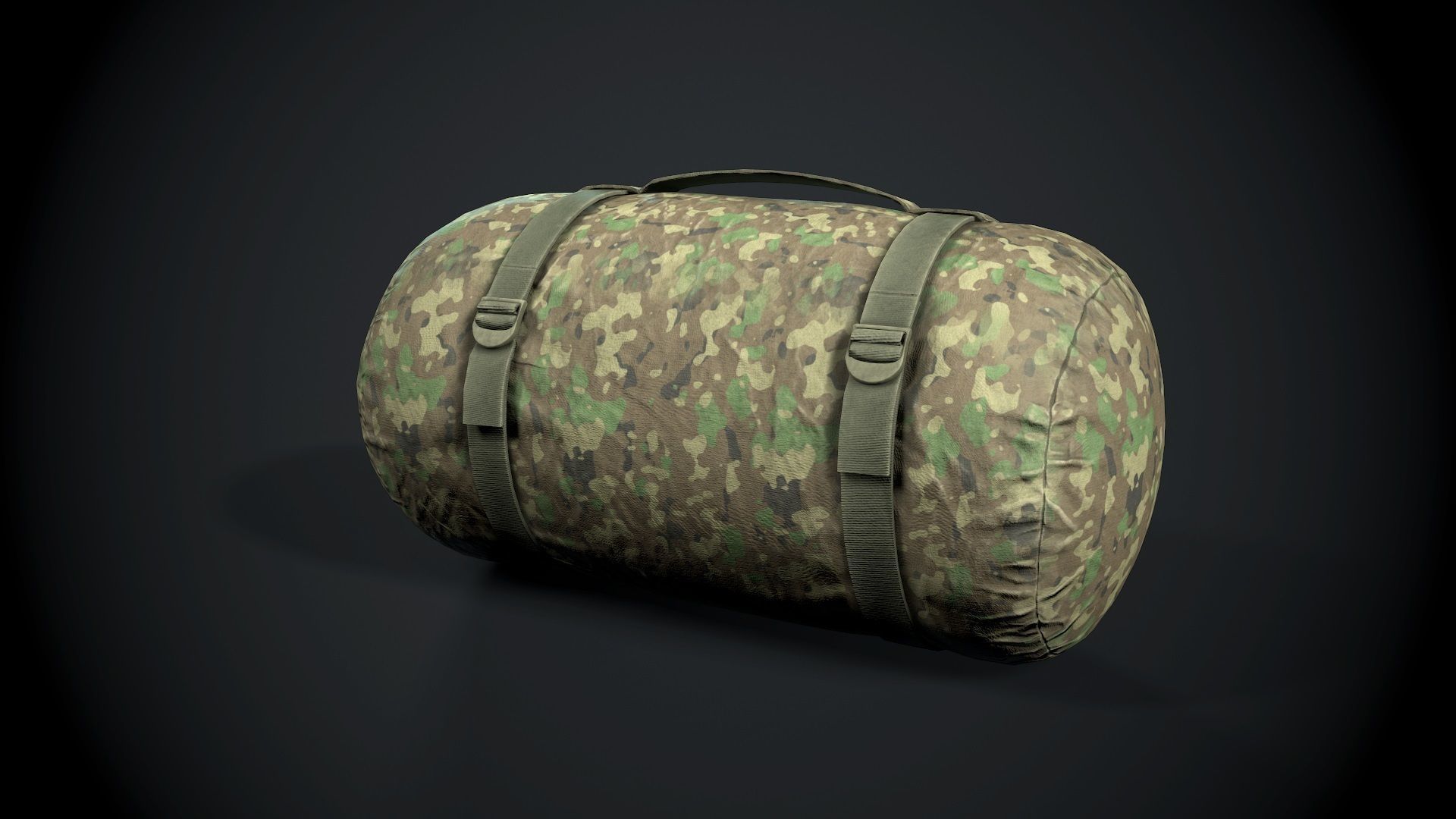 Sleeping bag 2 color options Low-poly 3D model_3