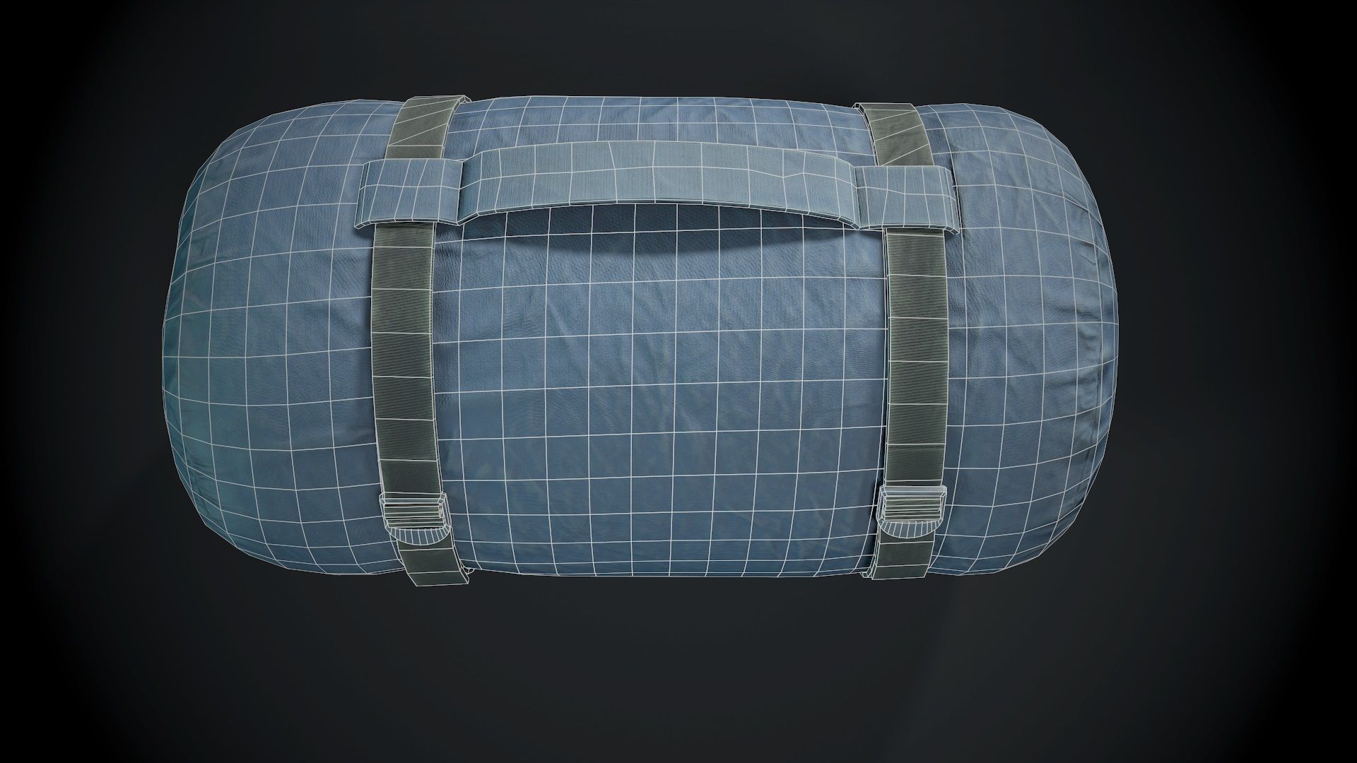 Sleeping bag 2 color options Low-poly 3D model_19