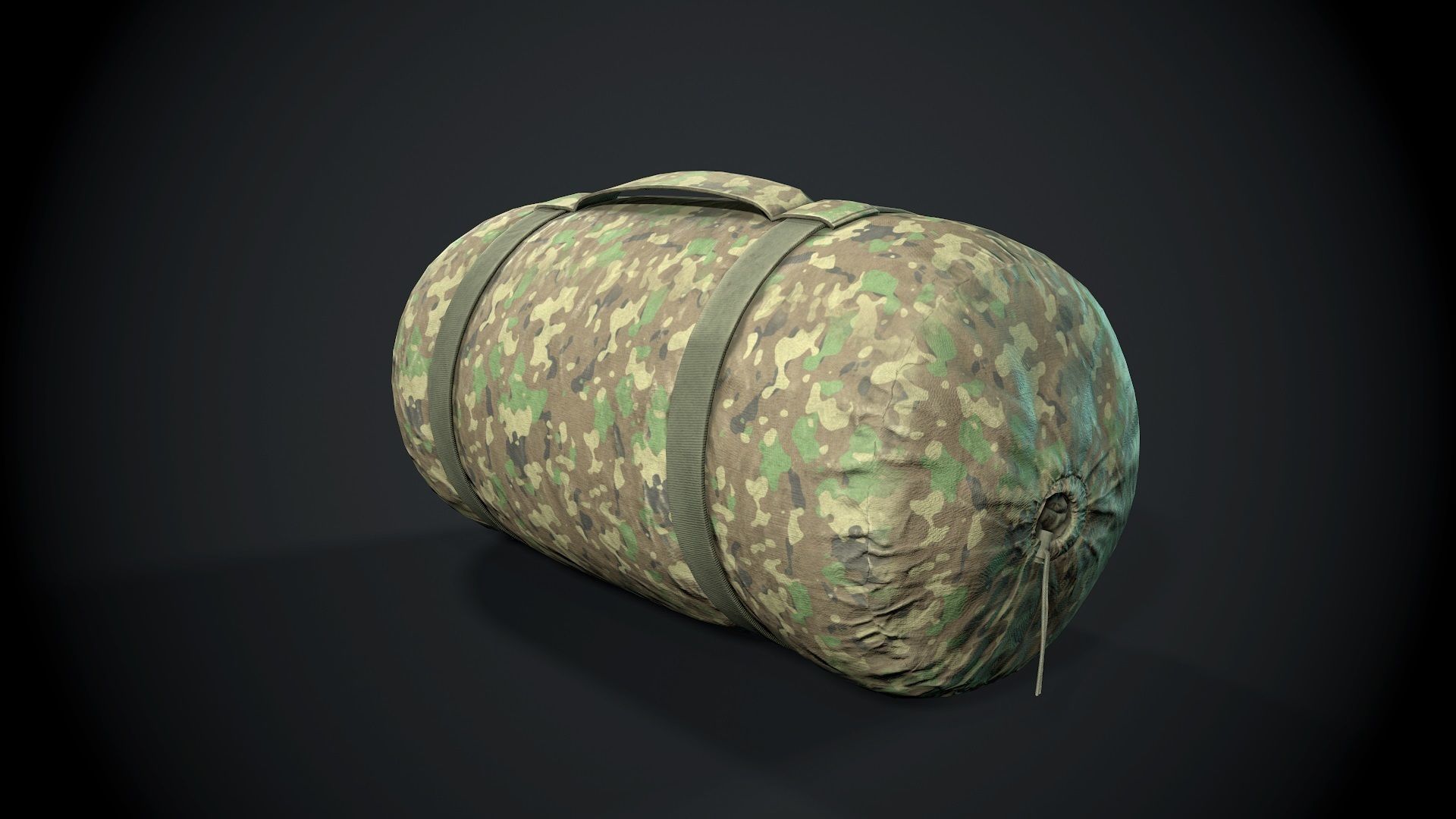 Sleeping bag 2 color options Low-poly 3D model_10