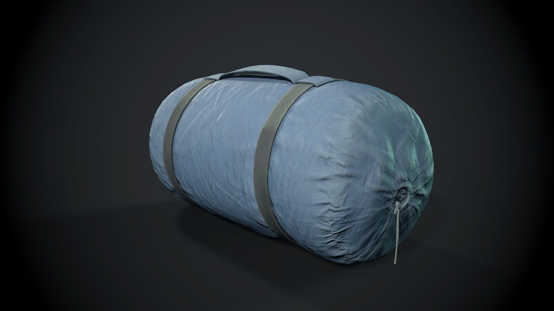 Sleeping bag 2 color options Low-poly 3D model_11