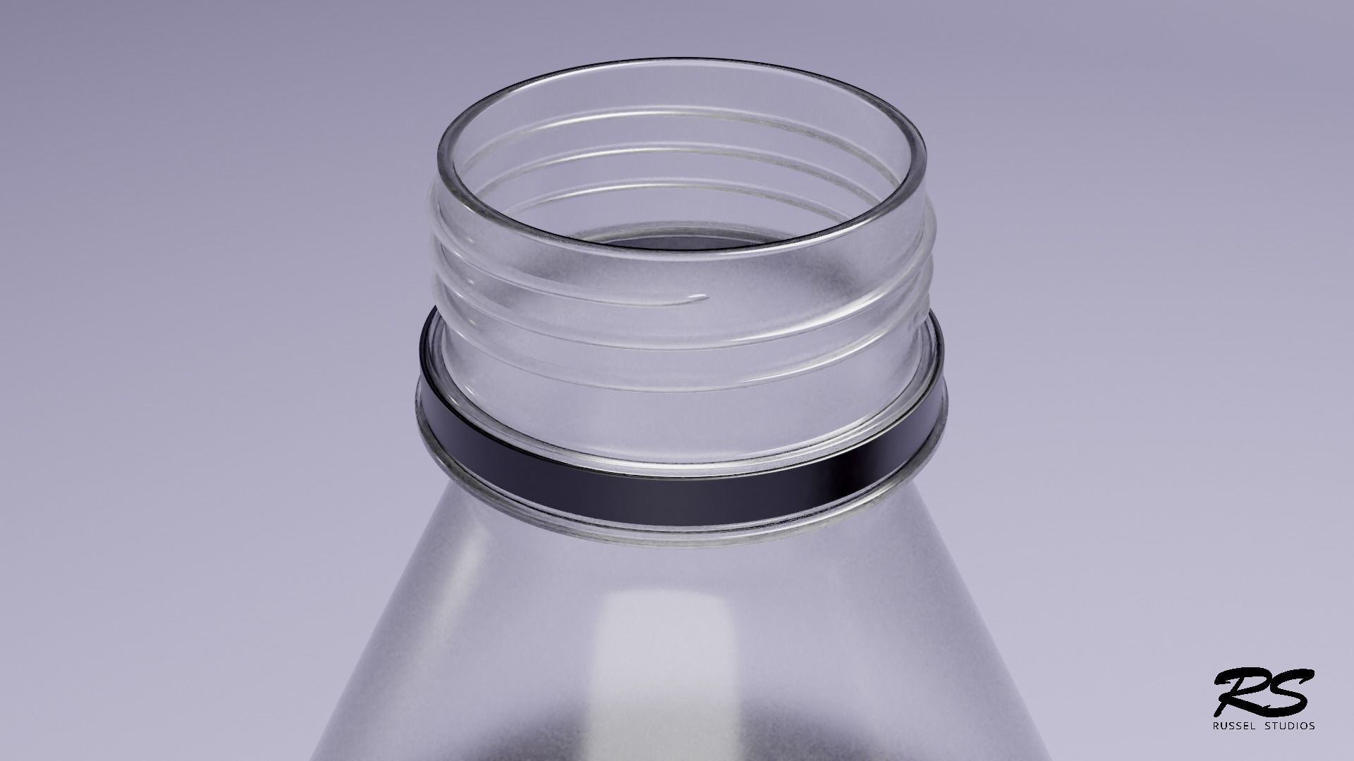 Plastic Bottle 3D Model - Complete - Low And High Poly Low-poly 3D model_3