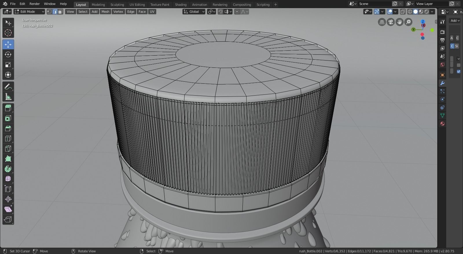 Plastic Bottle 3D Model - Complete - Low And High Poly Low-poly 3D model_5