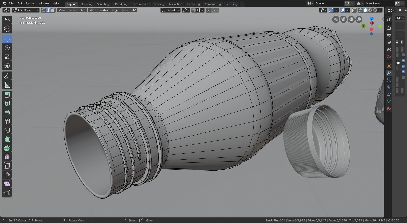 Plastic Bottle 3D Model - Complete - Low And High Poly Low-poly 3D model_11