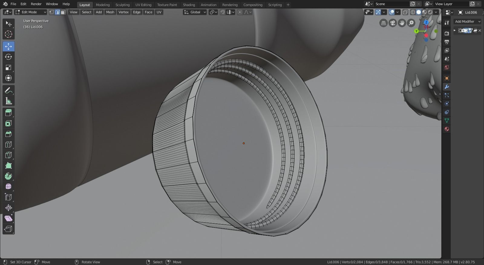 Plastic Bottle 3D Model - Complete - Low And High Poly Low-poly 3D model_9