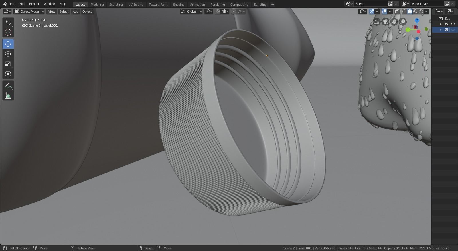 Plastic Bottle 3D Model - Complete - Low And High Poly Low-poly 3D model_8