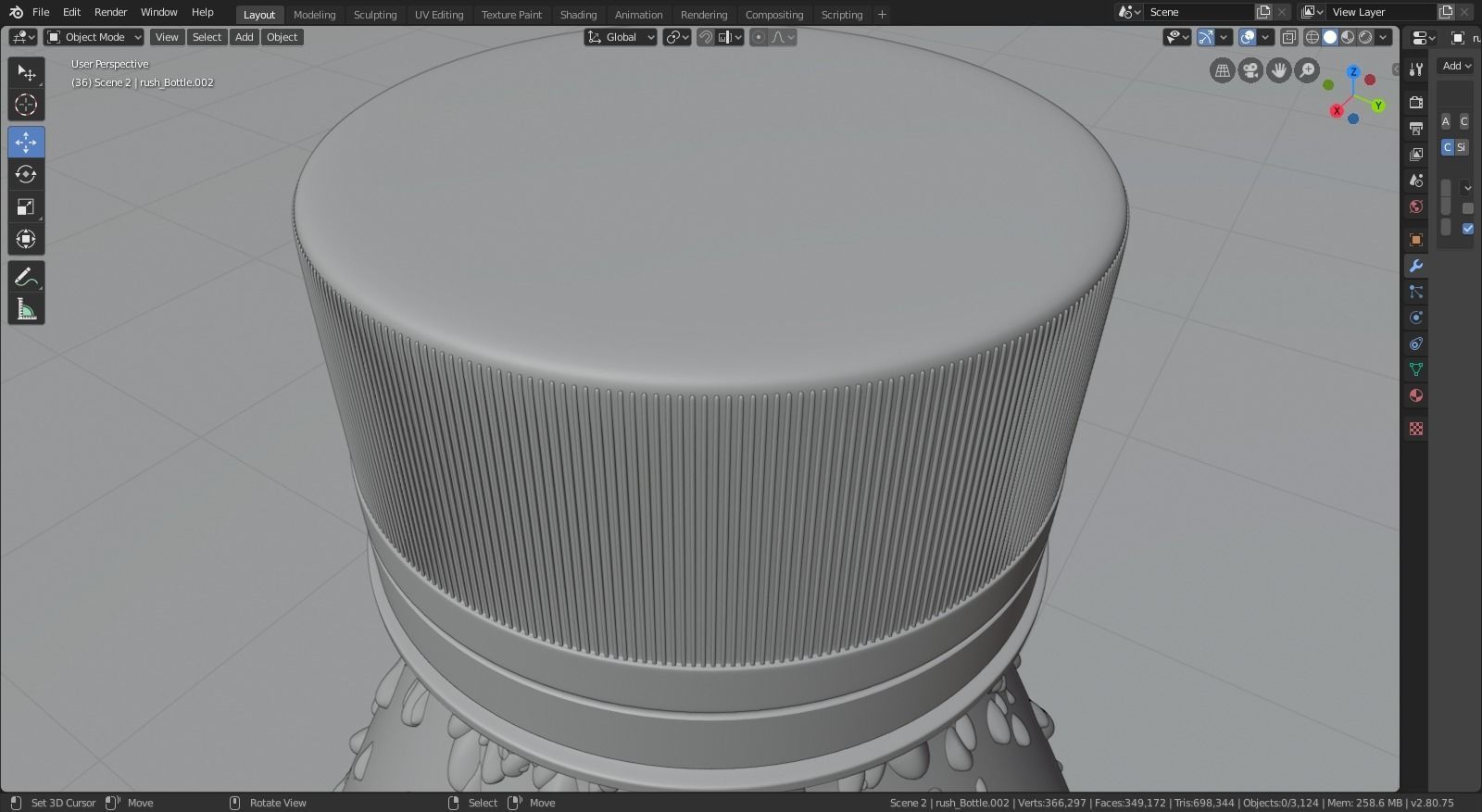 Plastic Bottle 3D Model - Complete - Low And High Poly Low-poly 3D model_14