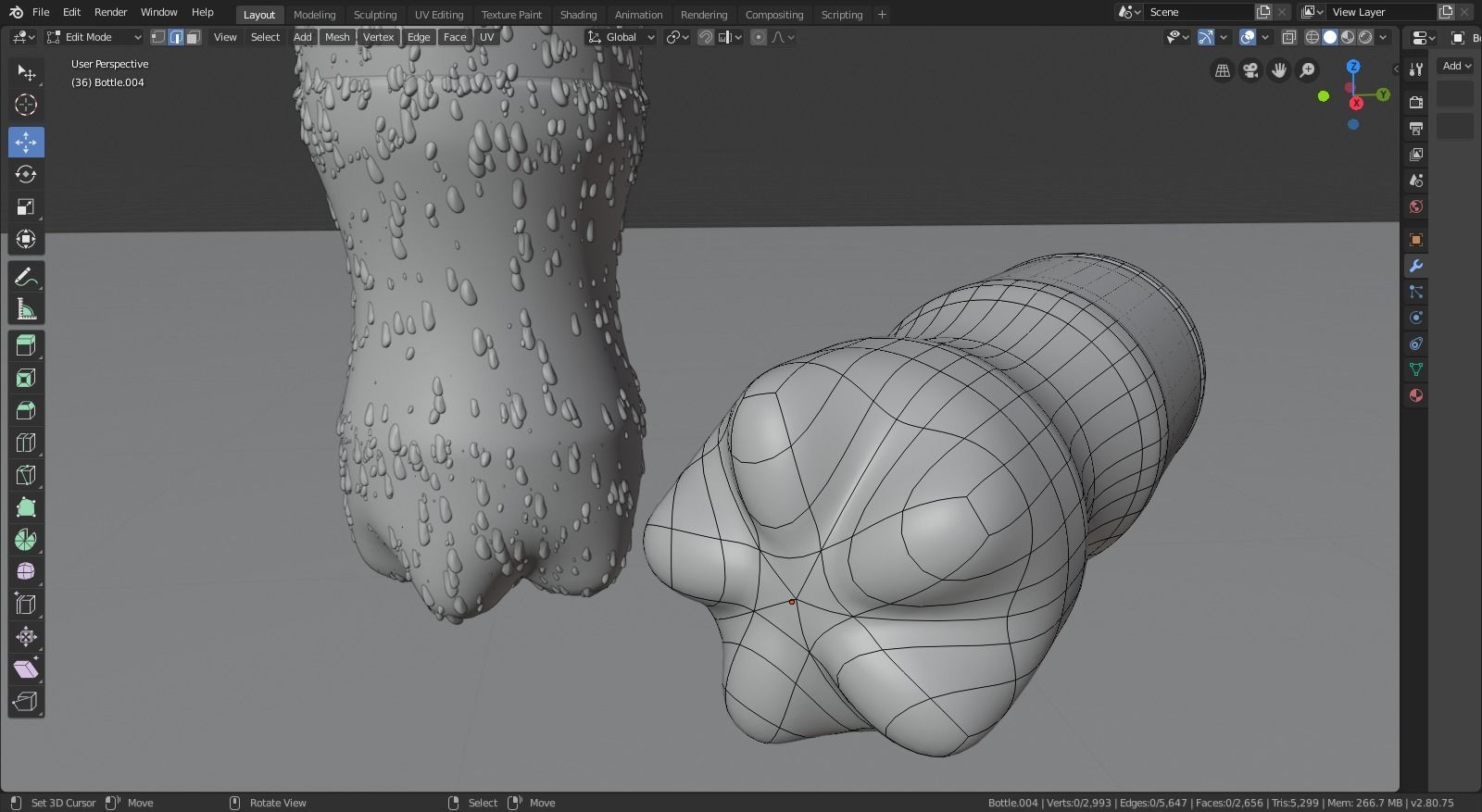 Plastic Bottle 3D Model - Complete - Low And High Poly Low-poly 3D model_7