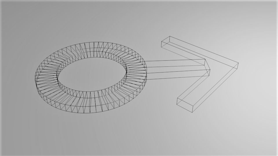 Symbol Male 3D model_5