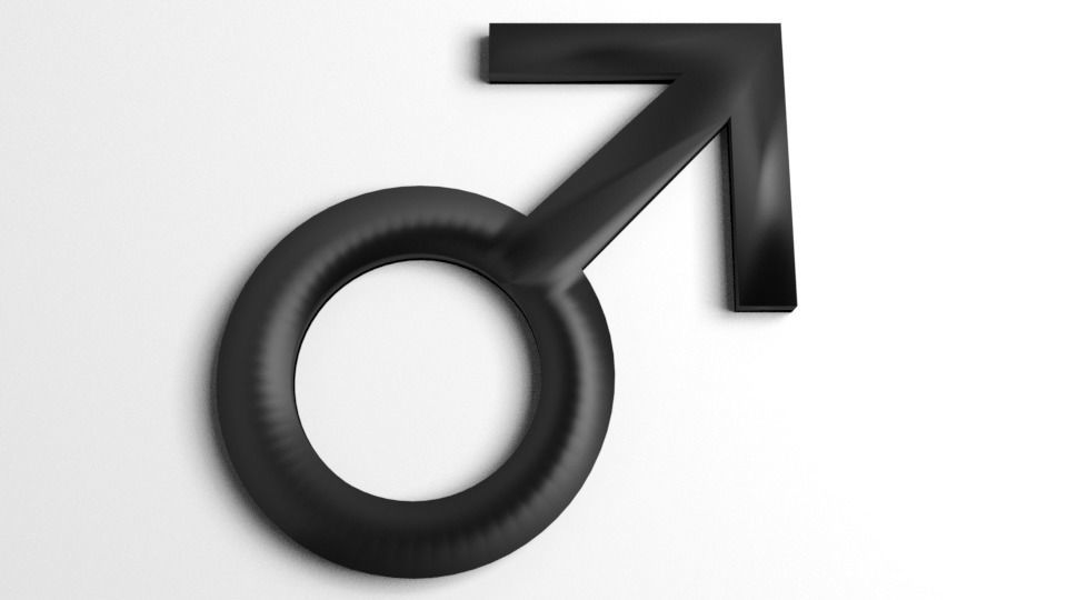 Symbol Male 3D model_2