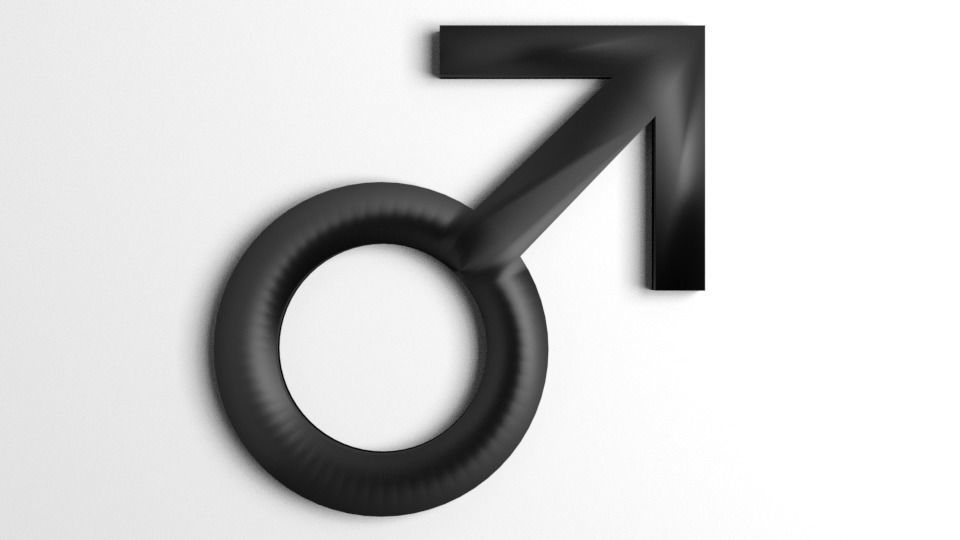 Symbol Male 3D model_3