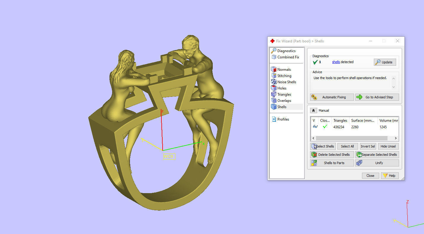 Couple ring 3D print model_11
