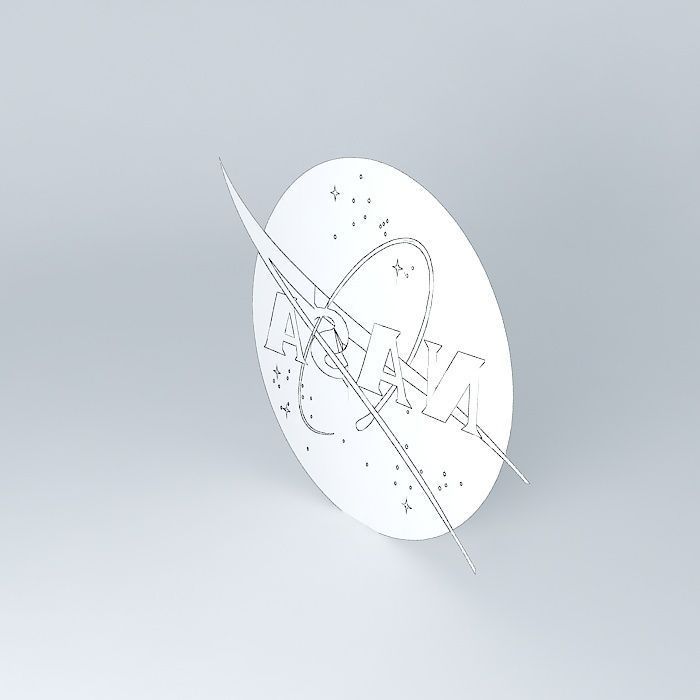 NASA logo Free 3D model_3