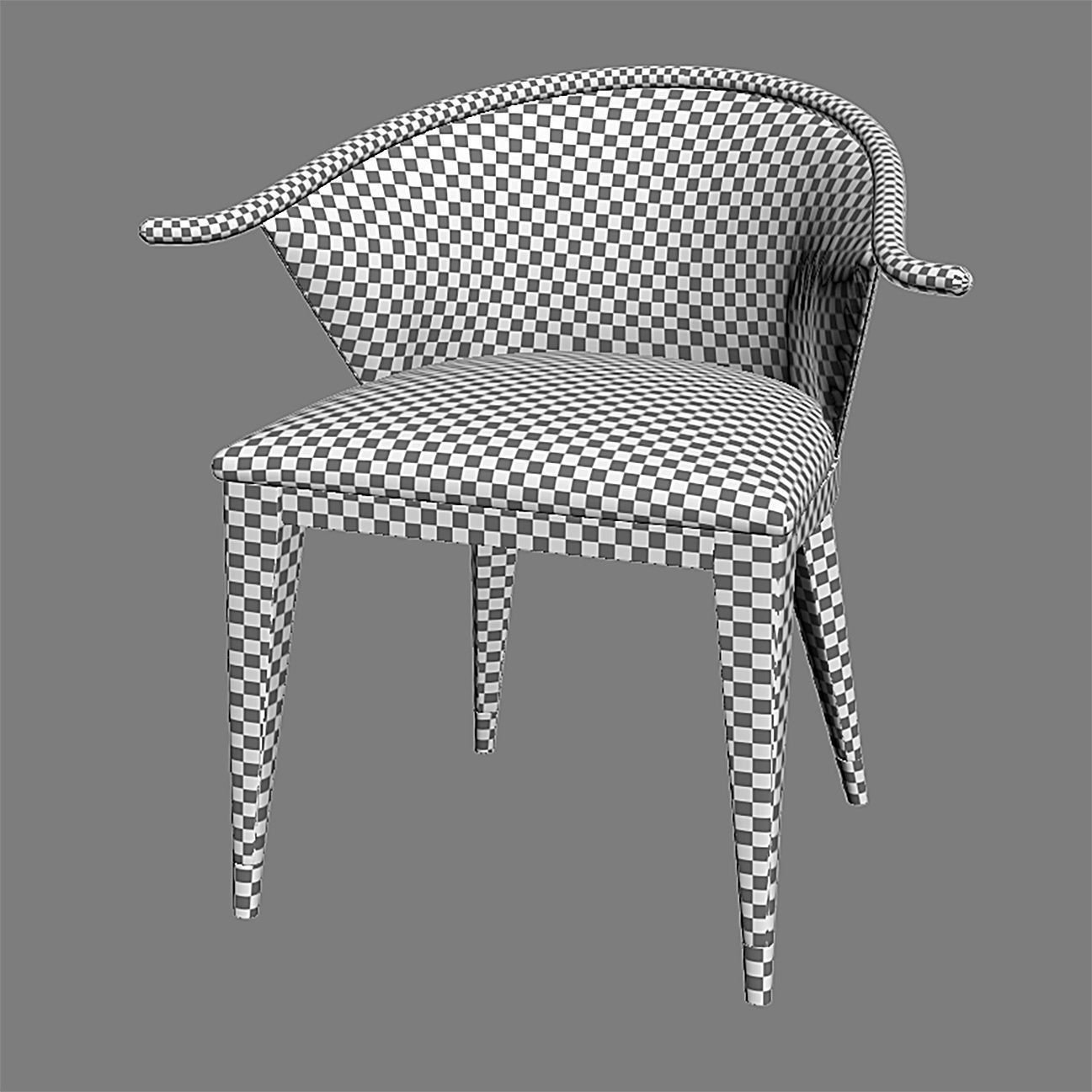 CHAIR 002 - Art Deco 3D model_6