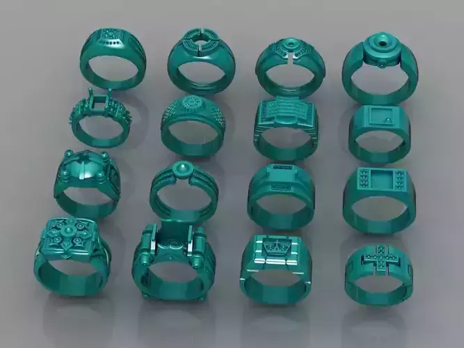 Ring Collection 16 files  3D print model