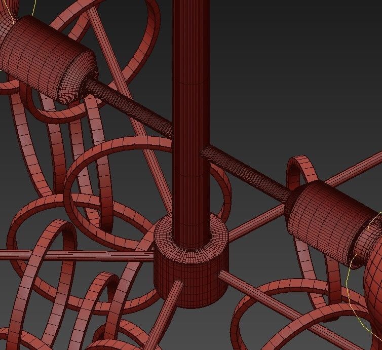 Cascading pendant light 3D model_6