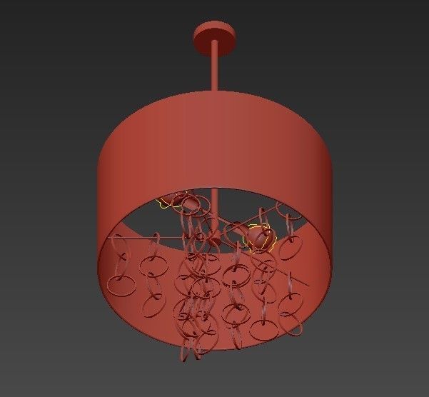 Cascading pendant light 3D model_2