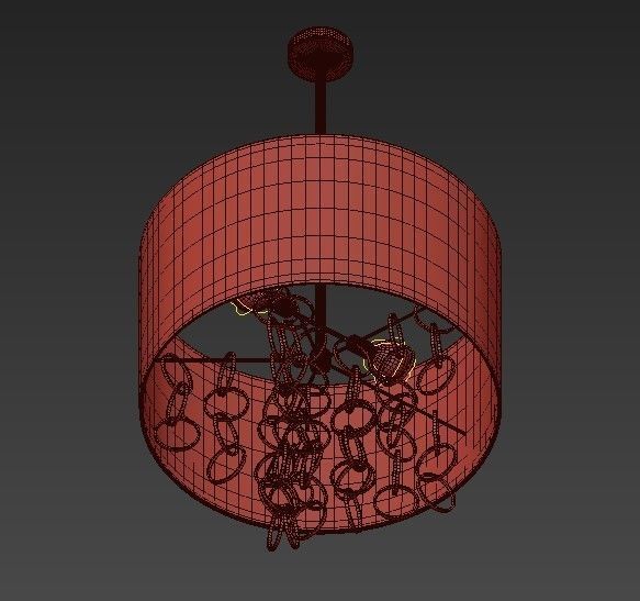 Cascading pendant light 3D model_3