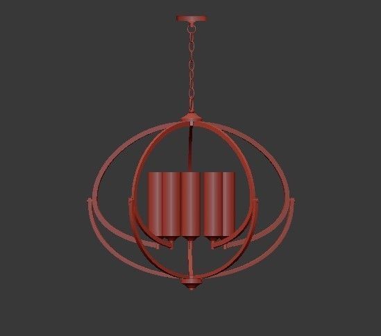 Evoke chandelier 3D model_1