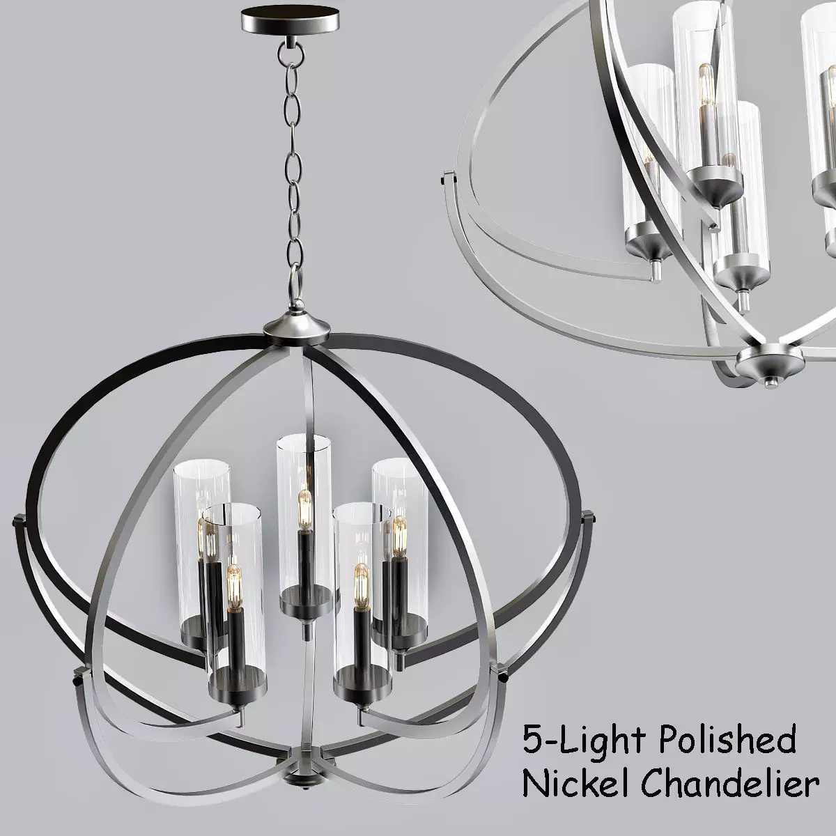 Evoke chandelier 3D model_0