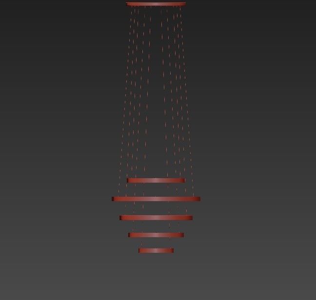 Cameron led spiral chandelier 3D model_1
