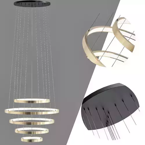 Cameron led spiral chandelier