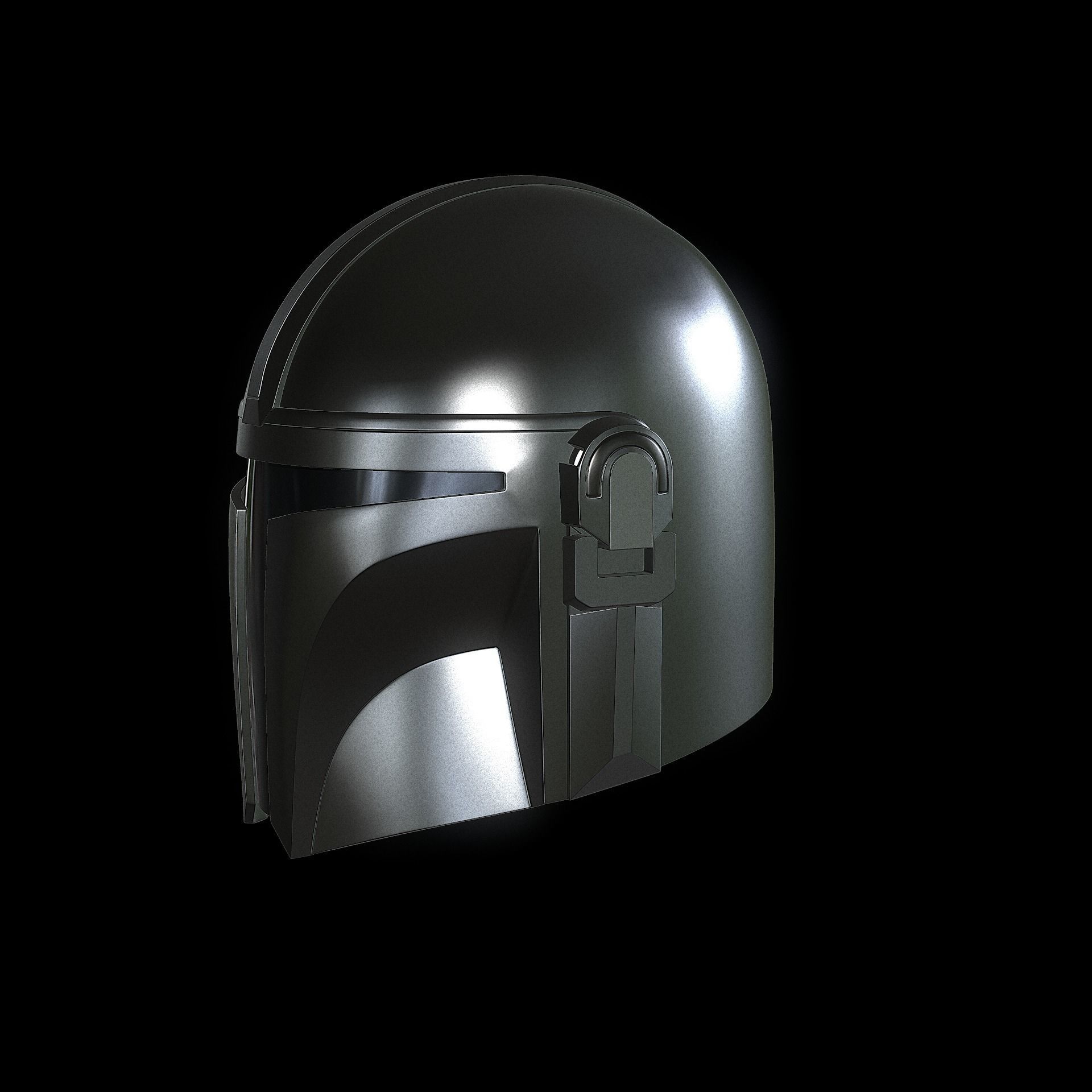 The Mandalorian Helmet 3D print model_9