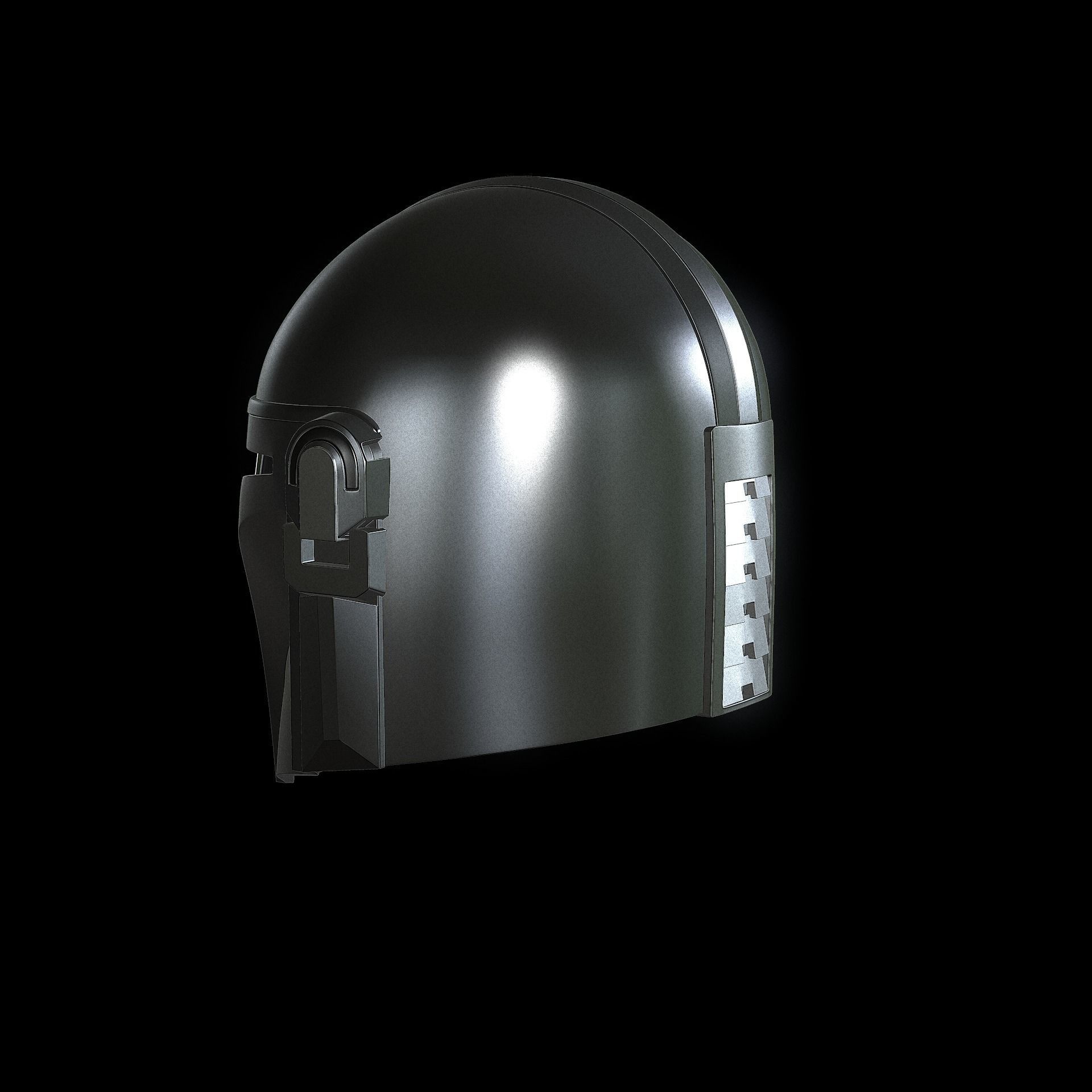 The Mandalorian Helmet 3D print model_7