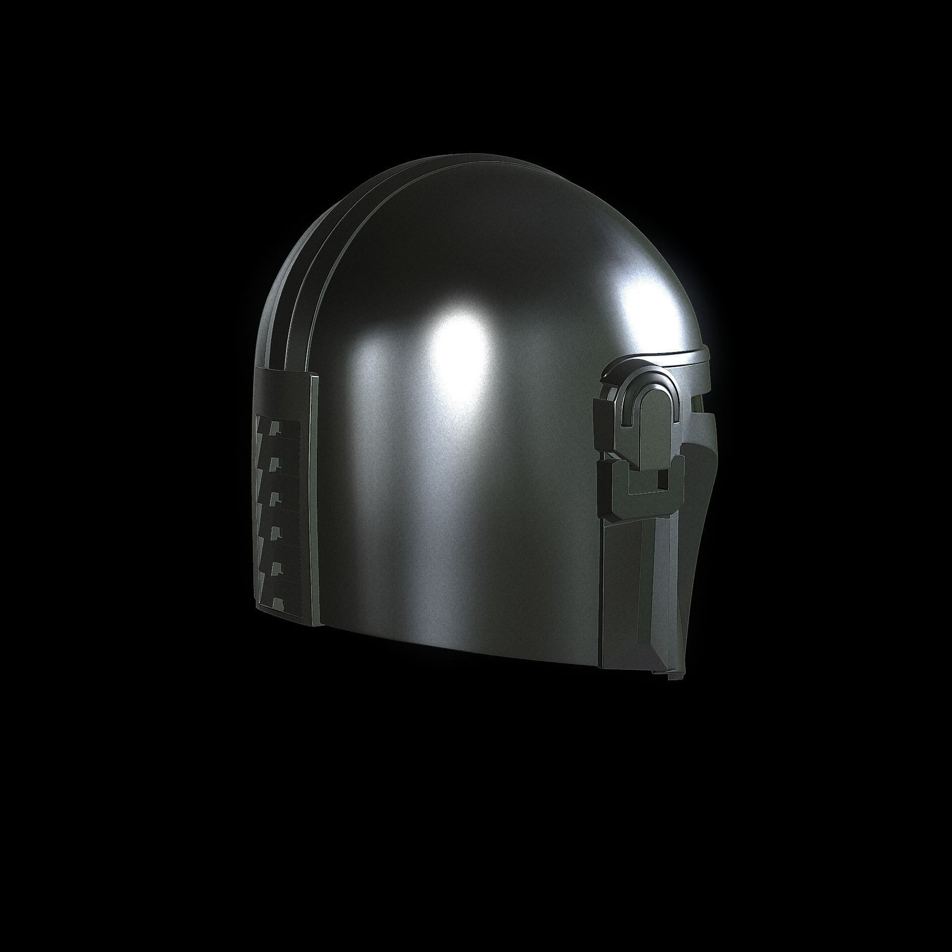The Mandalorian Helmet 3D print model_4