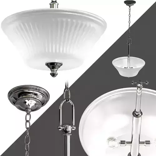 3-Light Brushed Nickel Pendant with Frosted Glass Shade