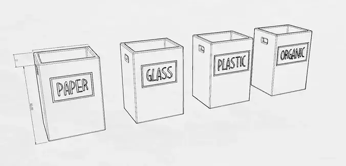 Garbage Bin 3D model