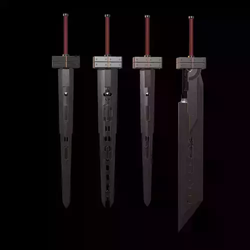 Cloud Fusion Swords Final Fantasy Advent Children 3D print model