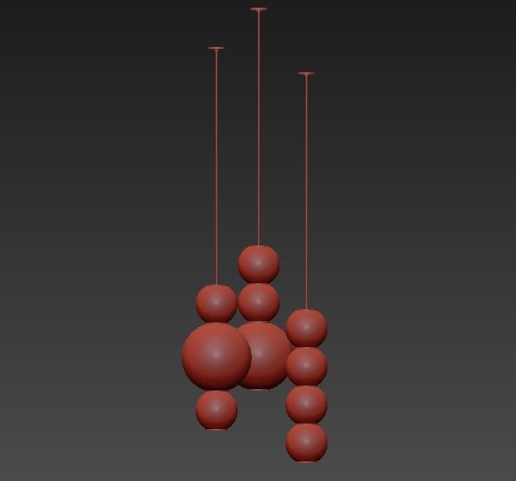 Formagenda spheres hanging from ceiling 3D model_1