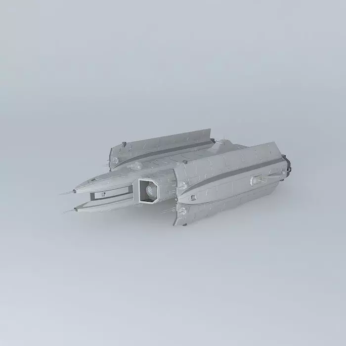 Cerberus silver spaceship Free 3D model