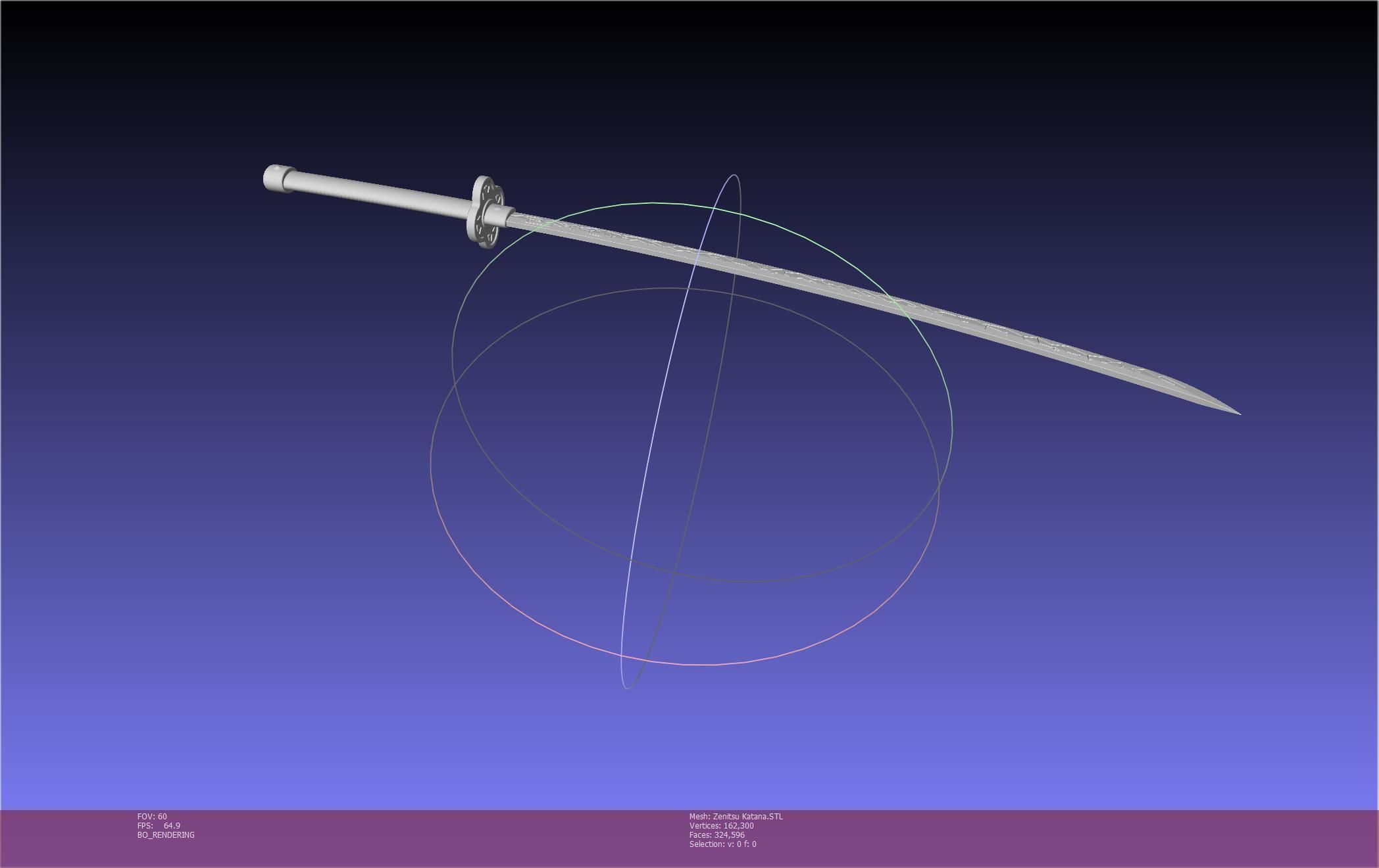 Demon Slayer Zenitsu Katana Printable Model 3D print model_23