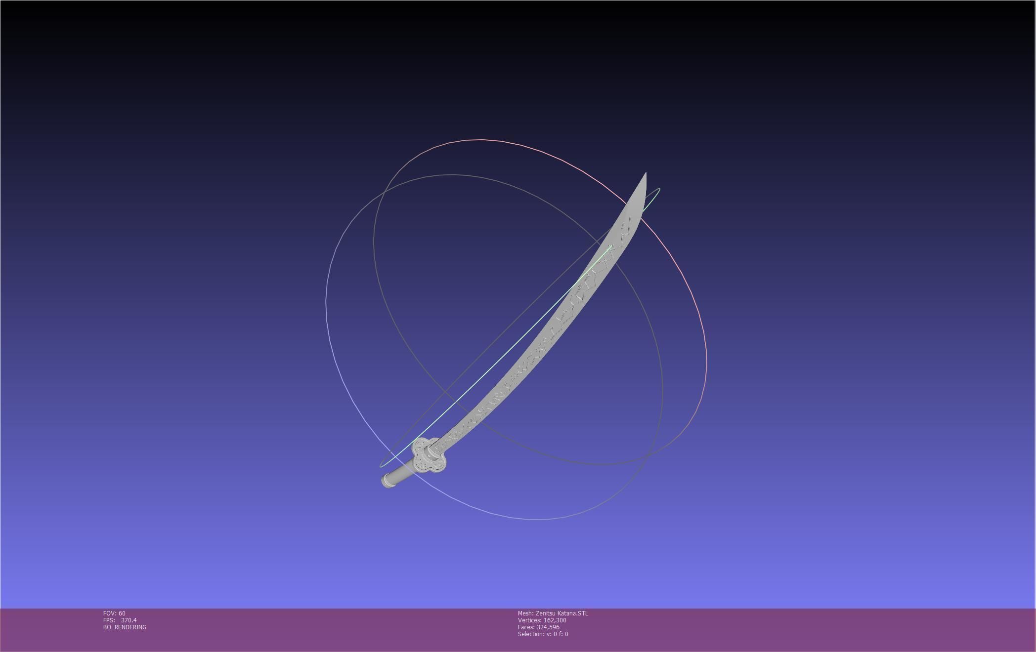 Demon Slayer Zenitsu Katana Printable Model 3D print model_37