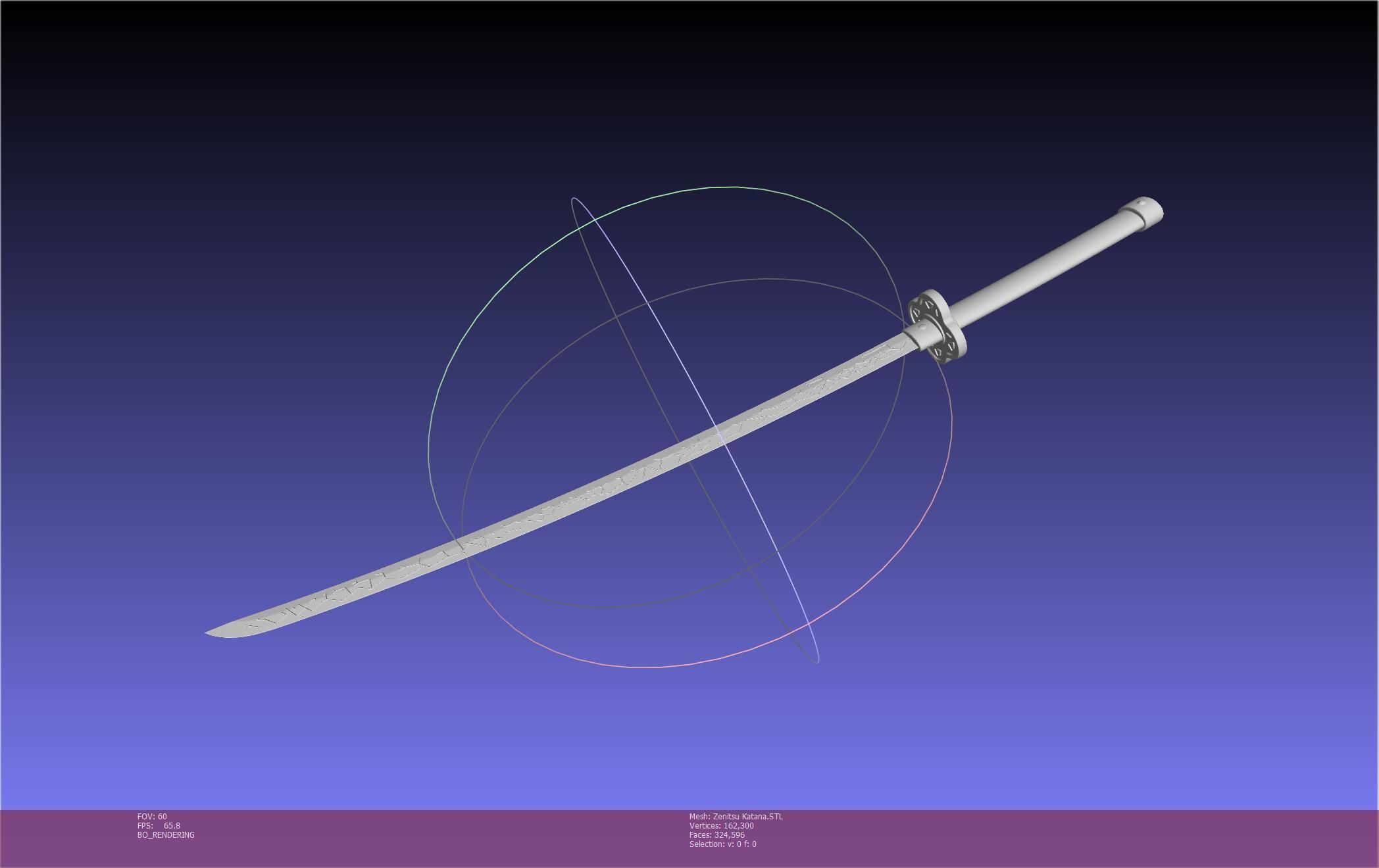 Demon Slayer Zenitsu Katana Printable Model 3D print model_11