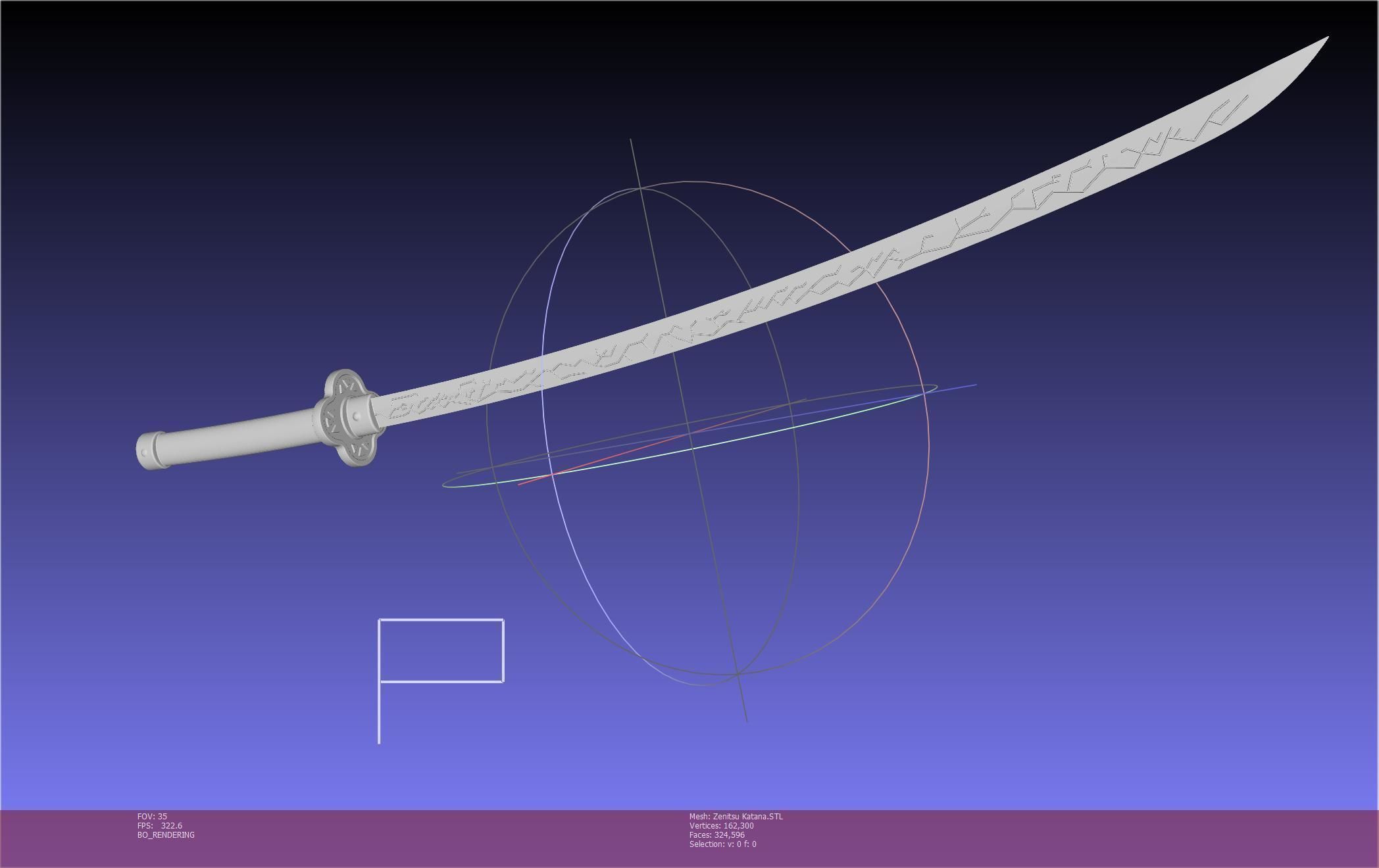 Demon Slayer Zenitsu Katana Printable Model 3D print model_53