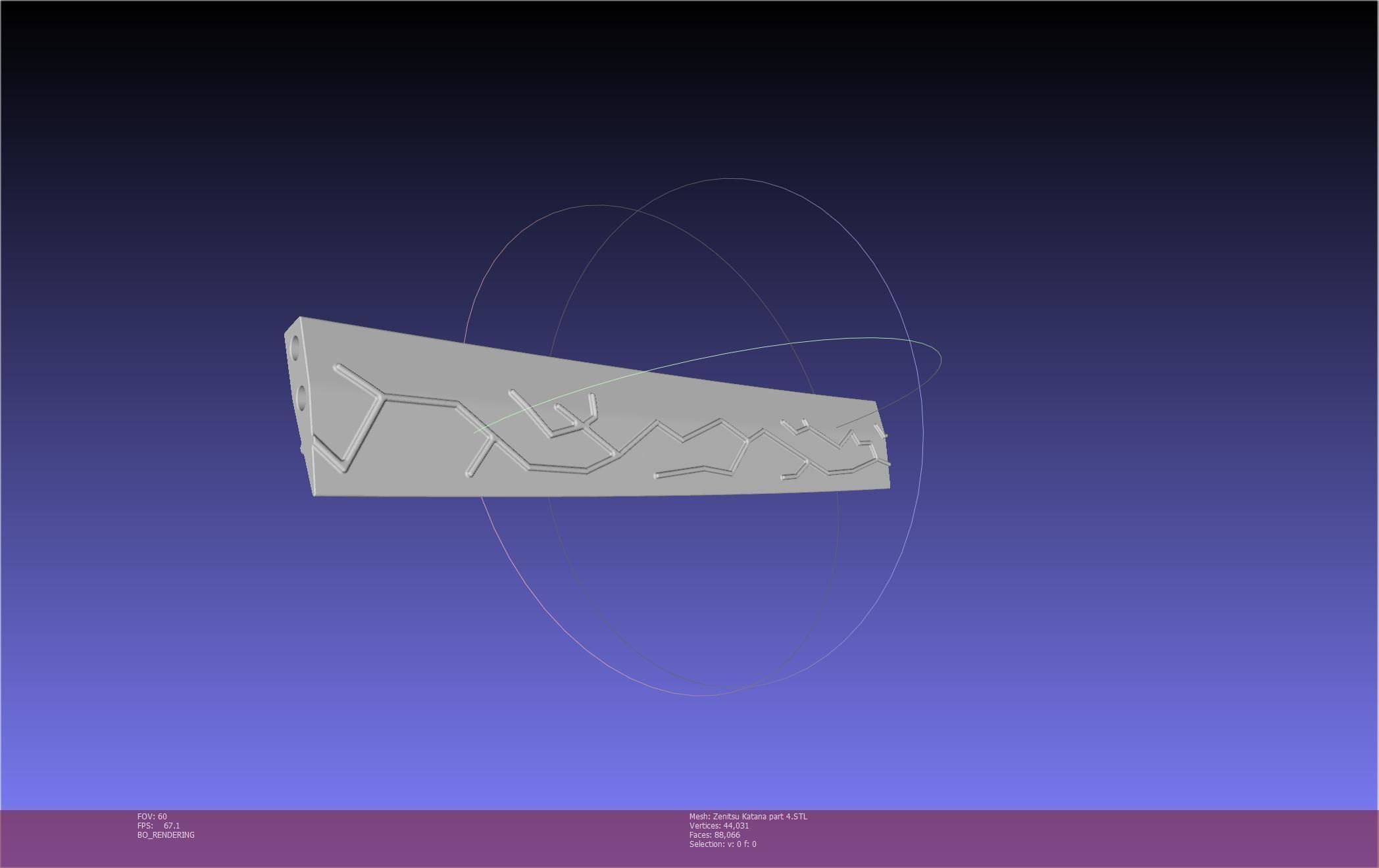 Demon Slayer Zenitsu Katana Printable Model 3D print model_100