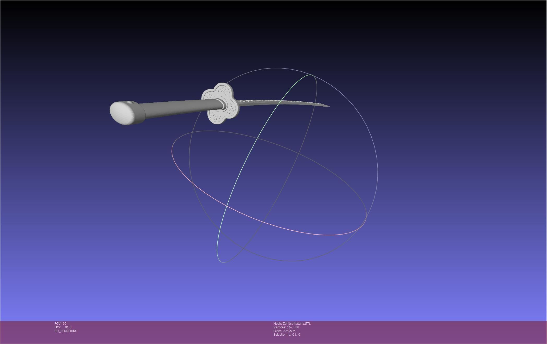Demon Slayer Zenitsu Katana Printable Model 3D print model_25