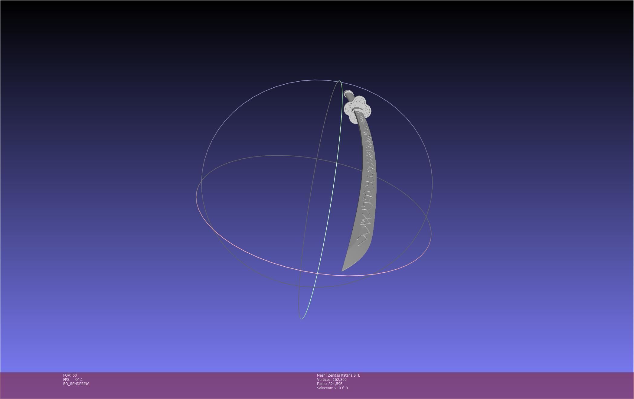 Demon Slayer Zenitsu Katana Printable Model 3D print model_21